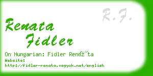 renata fidler business card